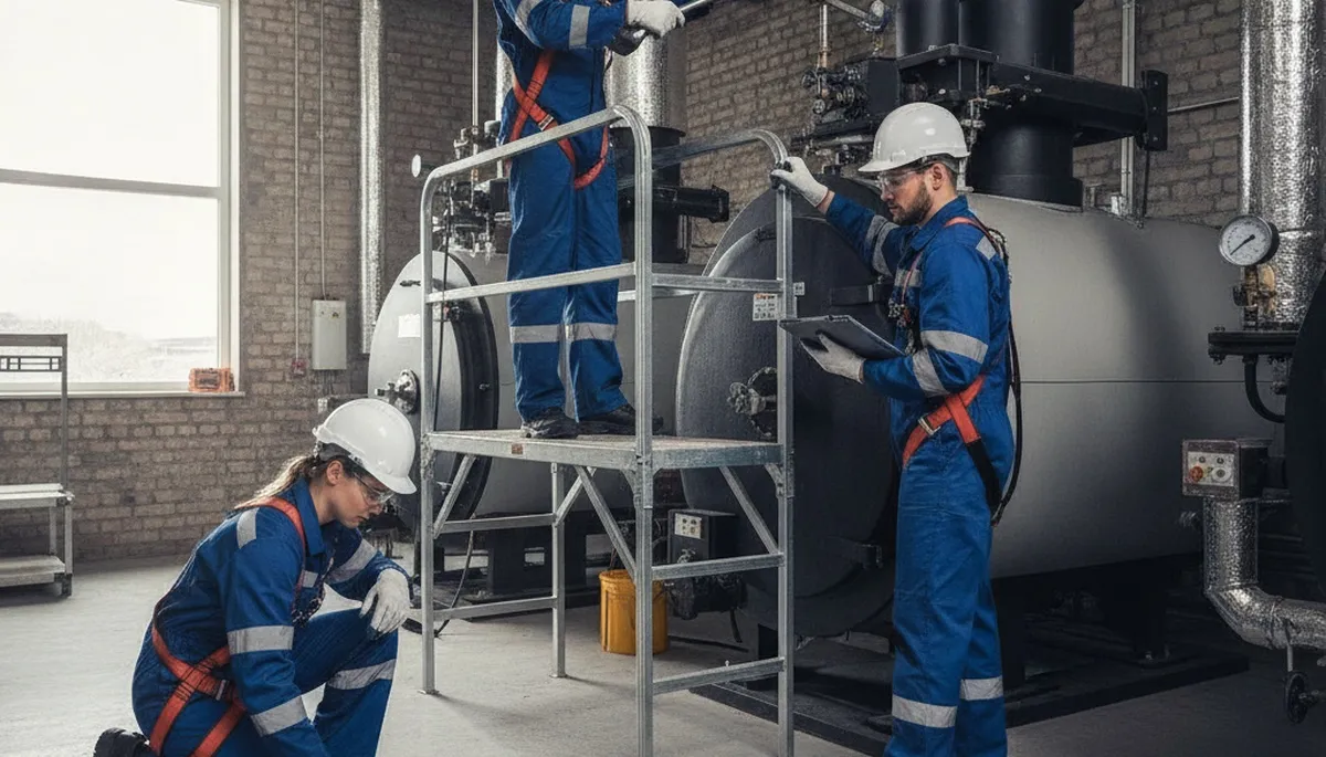 Raleigh, NC plumber repairing a boiler for reliable home heating service
