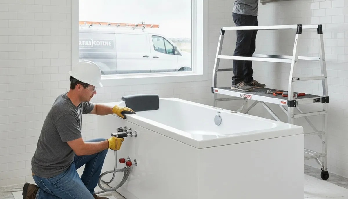 Walk-in tub installation service for Raleigh, NC homes by On Call Plumbers